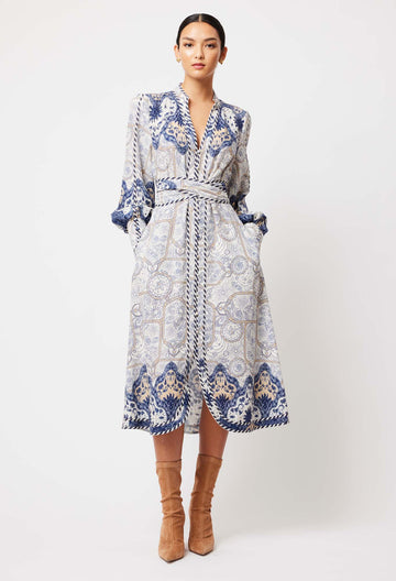 Nova Linen Viscose Dress - Astral Print