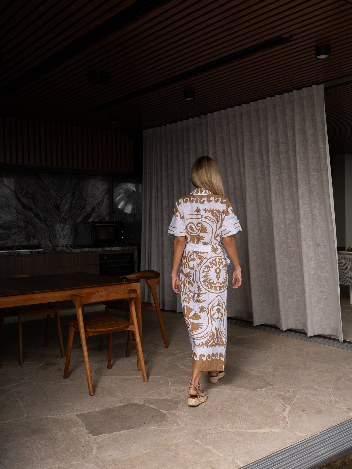 Luoni | Mia Shirt Dress | Pecan Brown Sumba