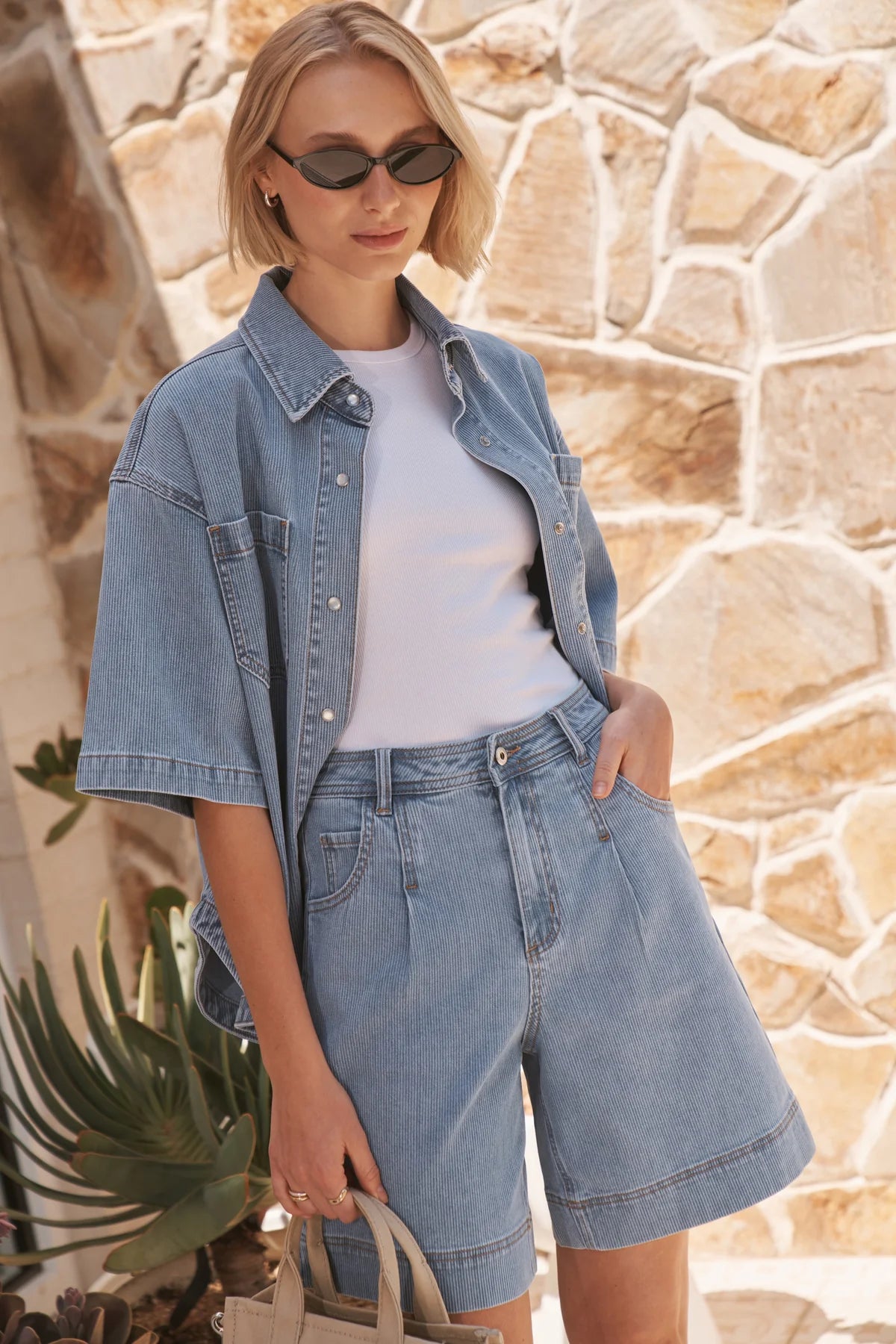 Kireina | Bijou Cord Short | Light Blue