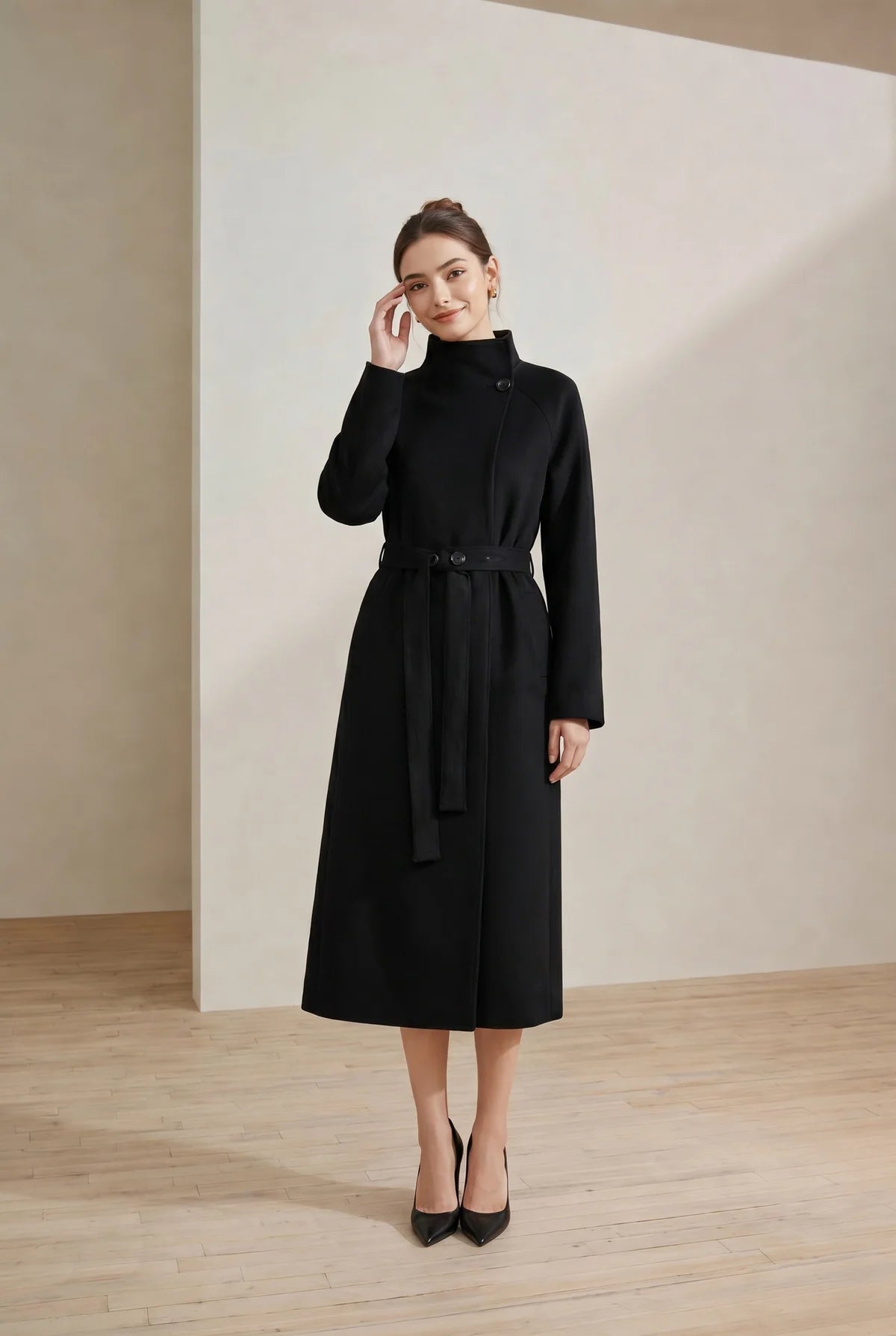 GDS | Drop Shoulder Trench Coat | Black