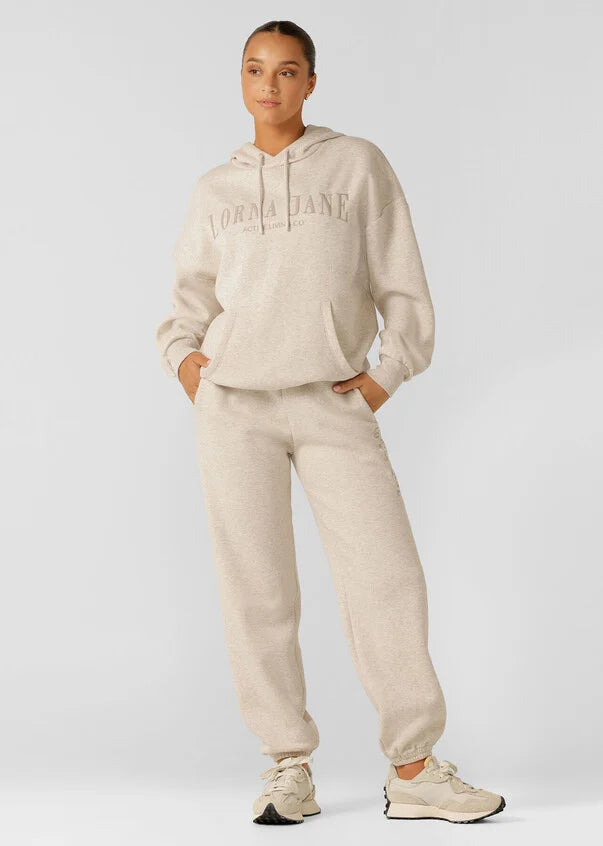 Lorna Jane Activewear | Lounge Fleece Hoodie | Oat Marl