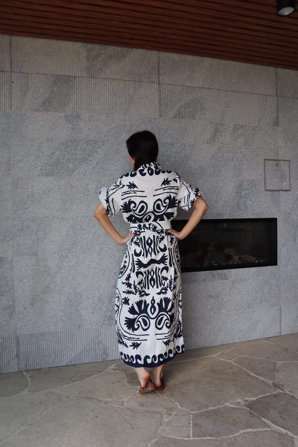 Luoni | Mia Shirt Dress | Navy Sumba