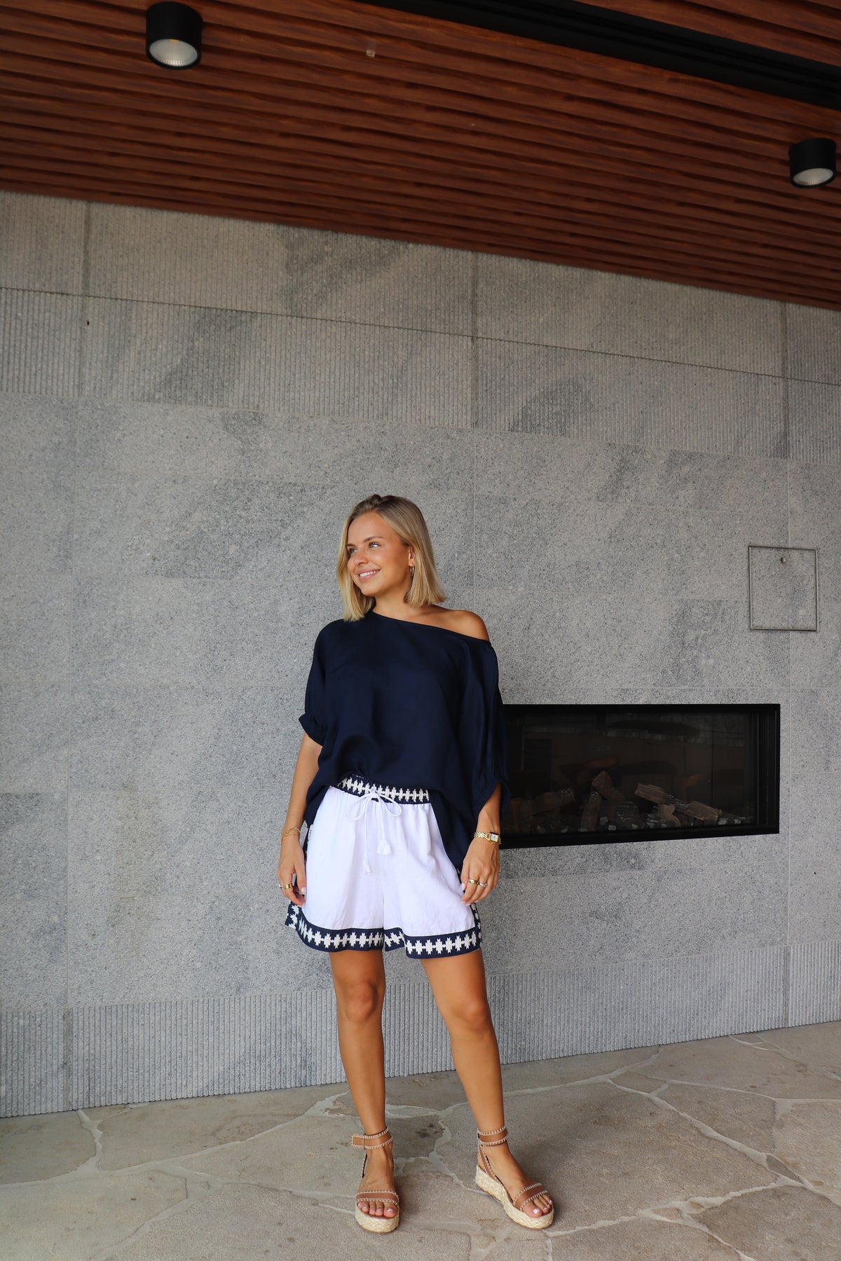 Luoni | Sabina Top | Navy