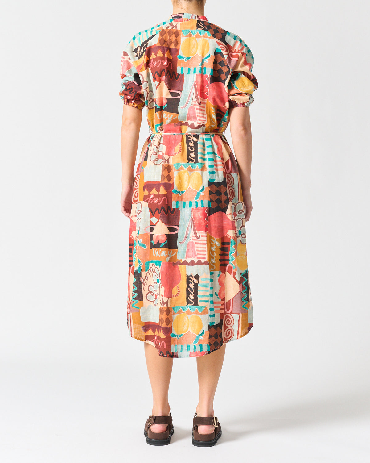 Walnut | Berlin Dress | Casablanca Blue