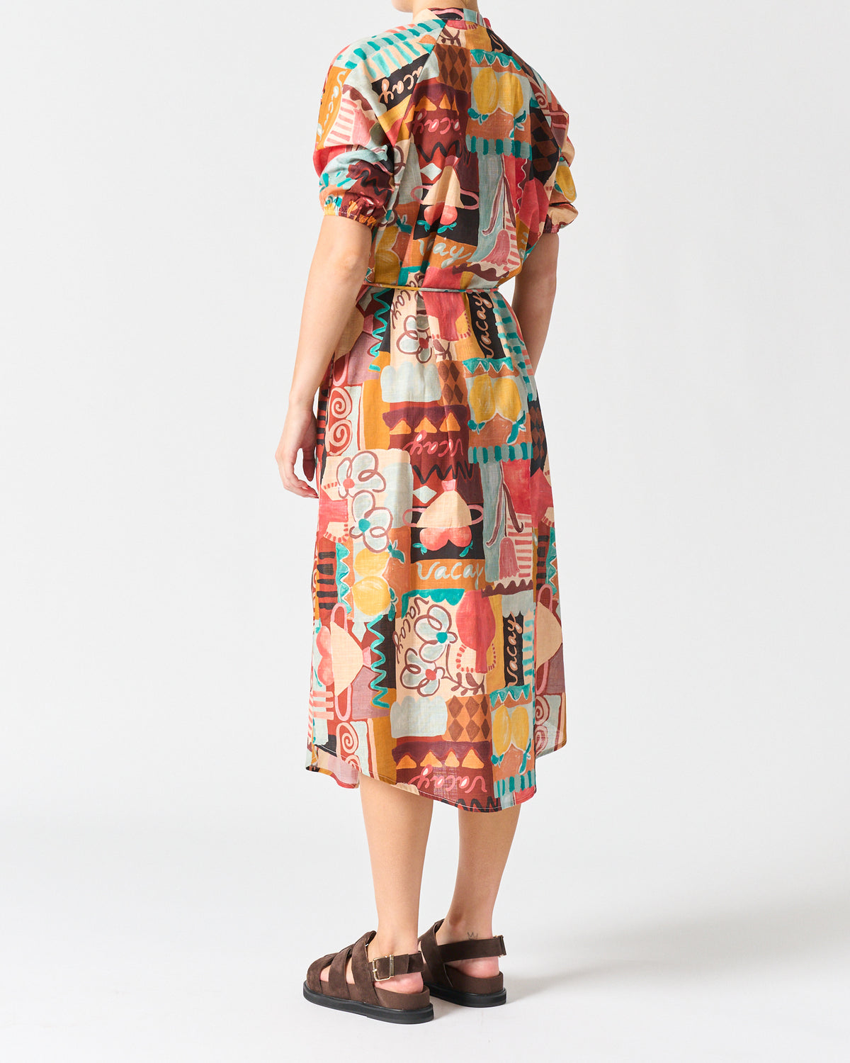 Walnut | Berlin Dress | Casablanca Blue