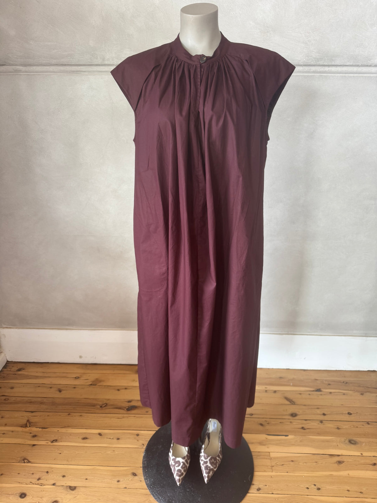 Foemina | Hunter Dress | Burgundy Poplin
