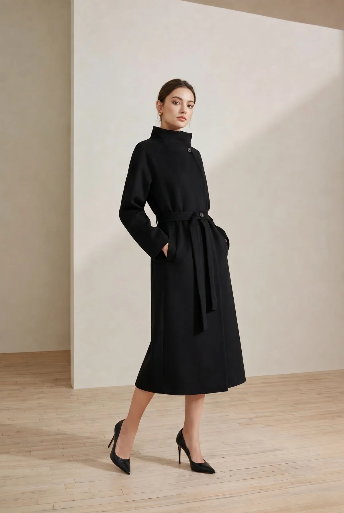 GDS | Drop Shoulder Trench Coat | Black