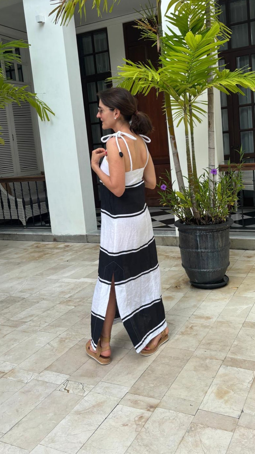 Luoni | Tia Dress | Thick Black Stripe