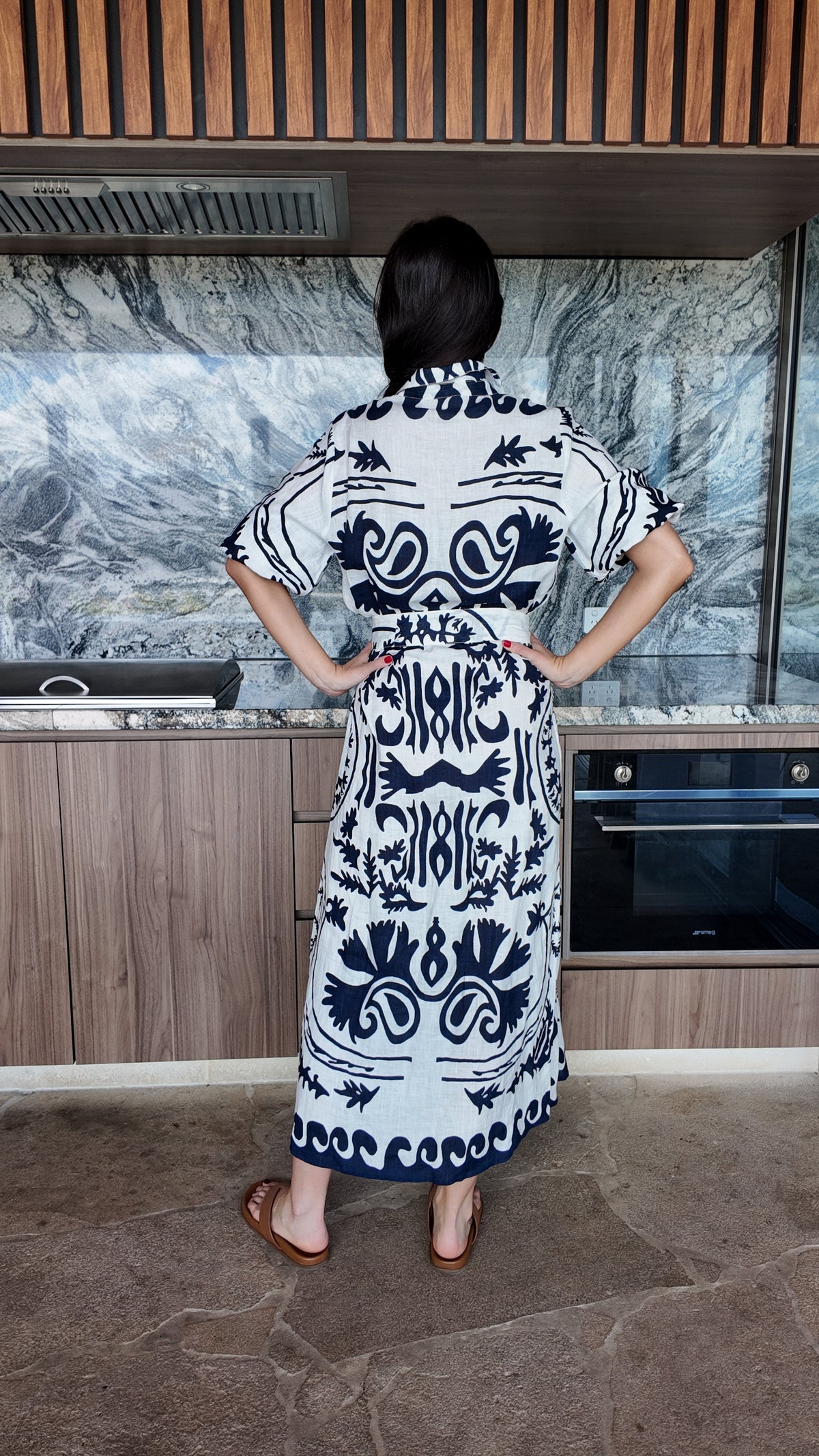 Luoni | Mia Shirt Dress | Navy Sumba