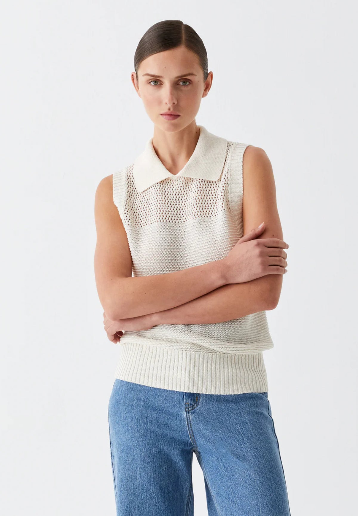 Morrison | Emme Knit Vest | Milk