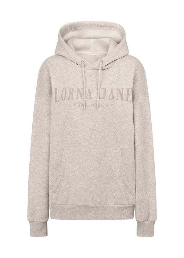 Lorna Jane Activewear | Lounge Fleece Hoodie | Oat Marl