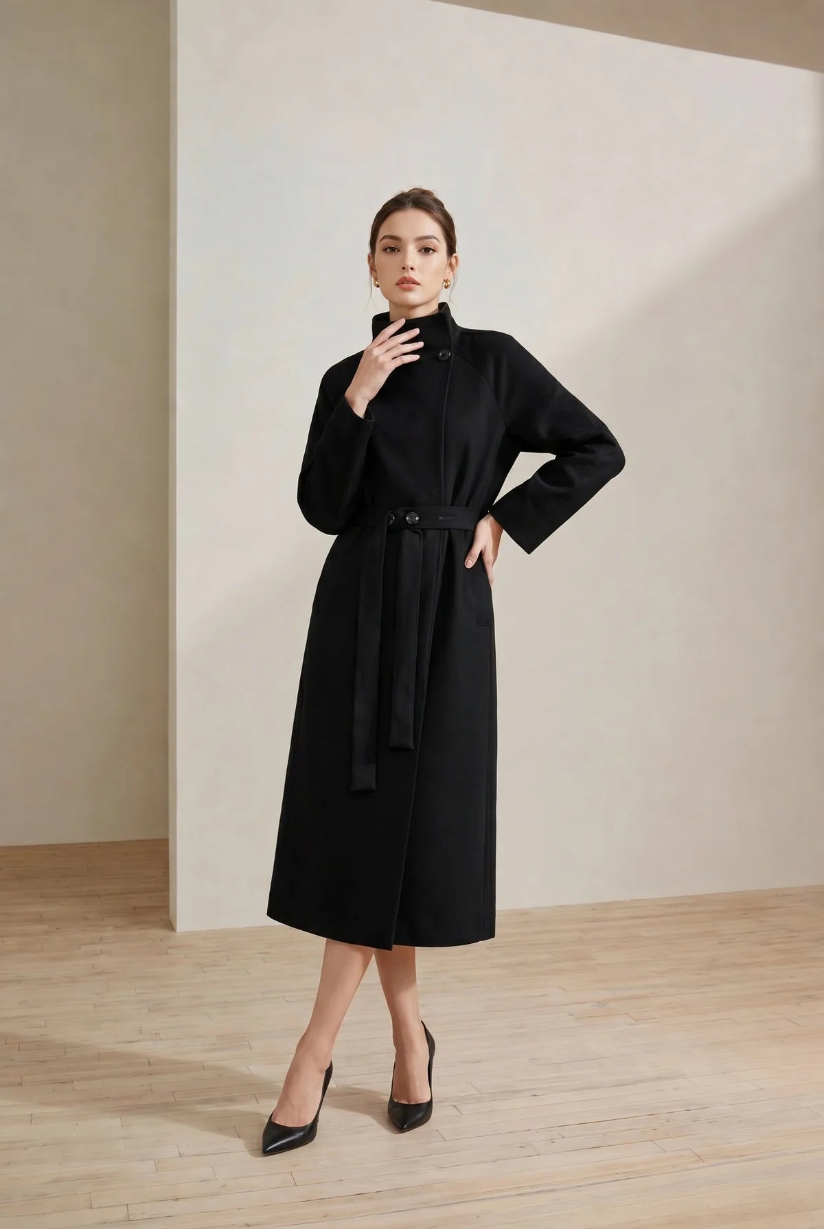 GDS | Drop Shoulder Trench Coat | Black