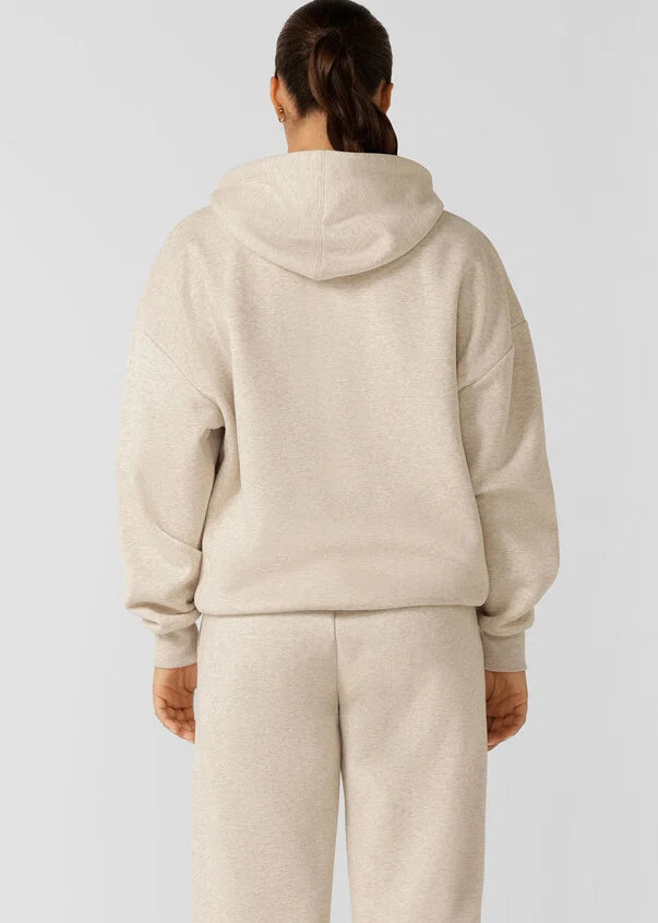 Lorna Jane Activewear | Lounge Fleece Hoodie | Oat Marl