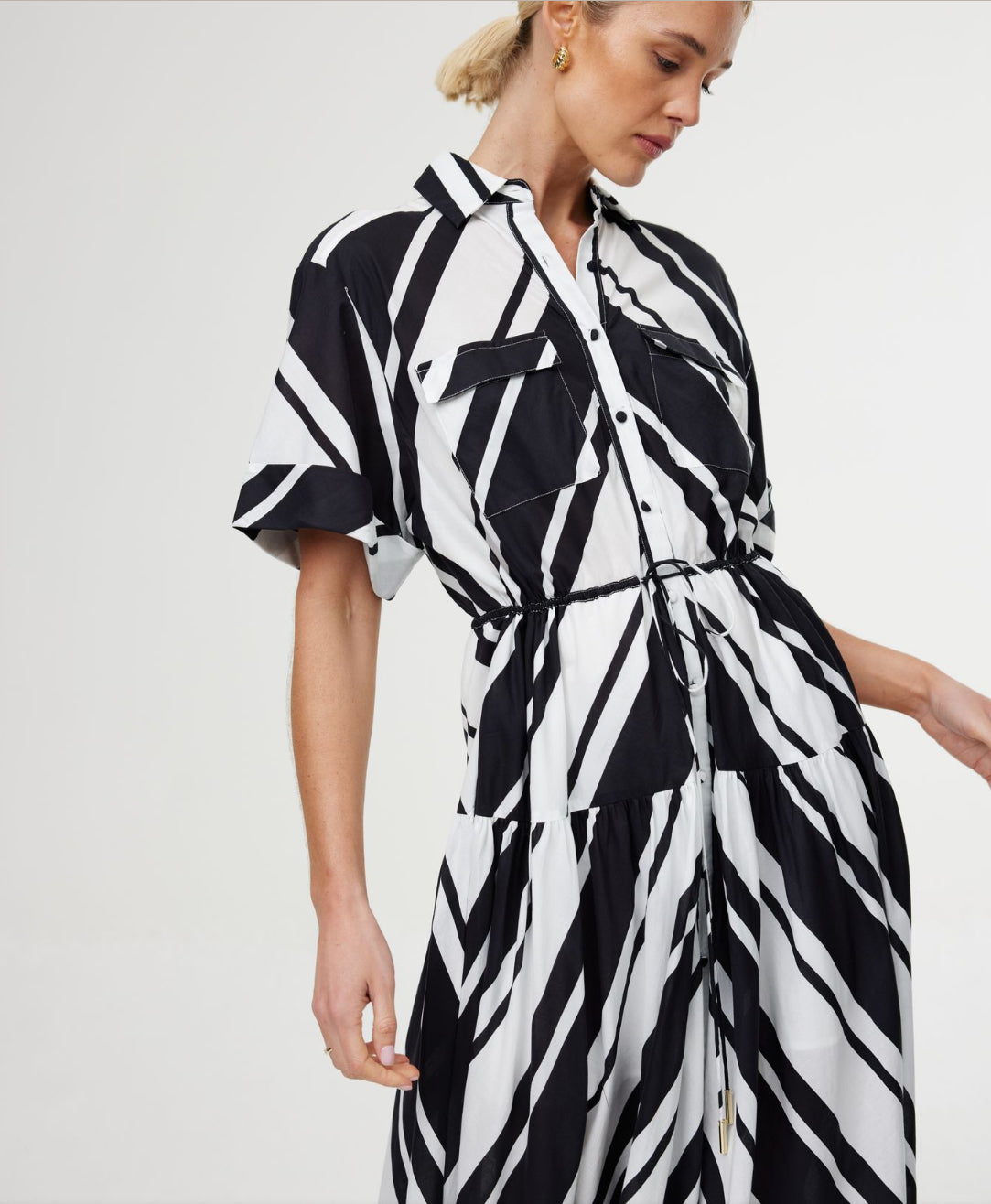 Kinney The Label | Maeve Maxi Dress | Classic Chevron