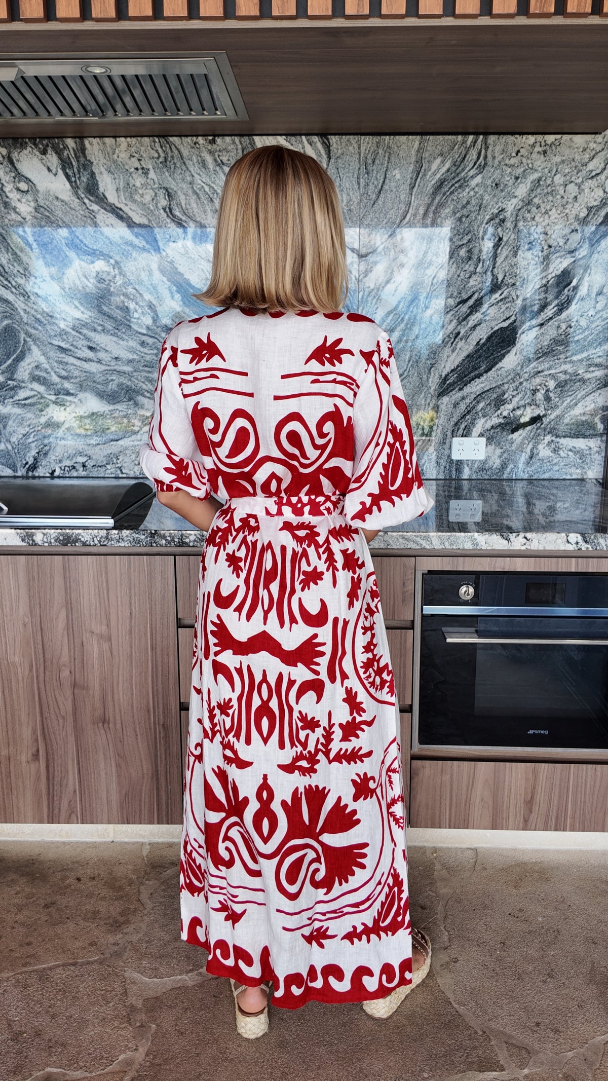 Luoni | Mia Shirt Dress | Red Sumba