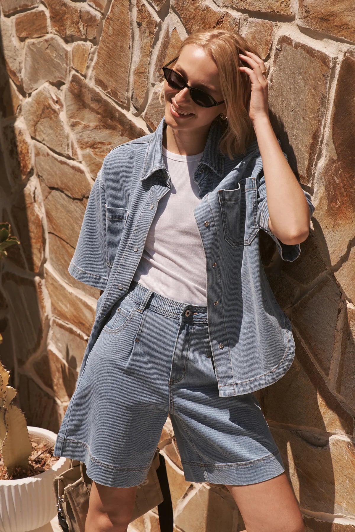 Kireina | Bijou Cord Short | Light Blue