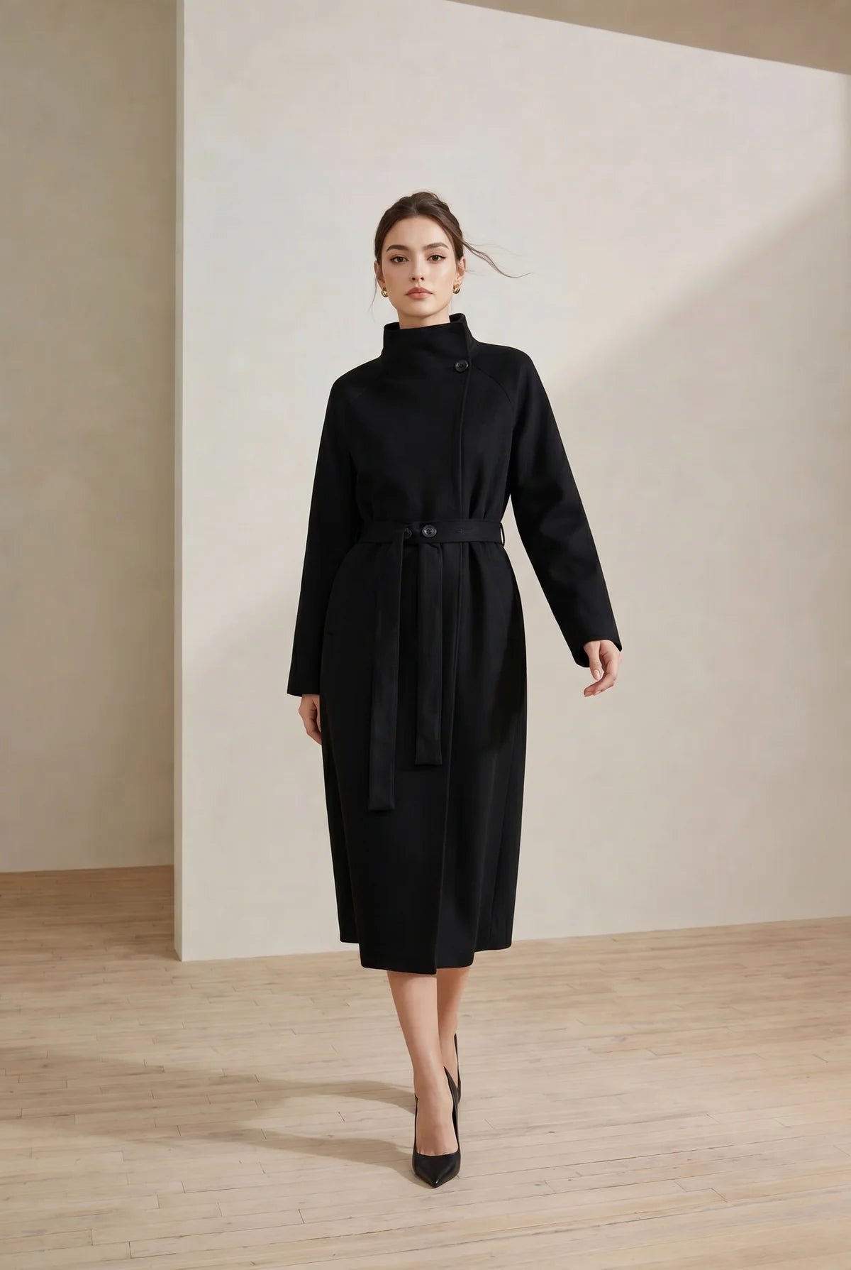 GDS | Drop Shoulder Trench Coat | Black