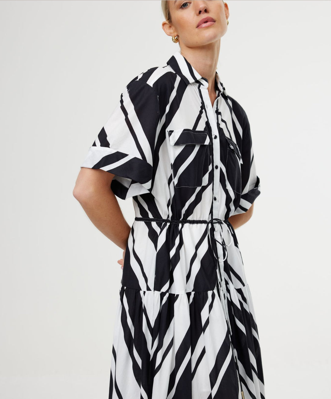 Kinney The Label | Maeve Maxi Dress | Classic Chevron