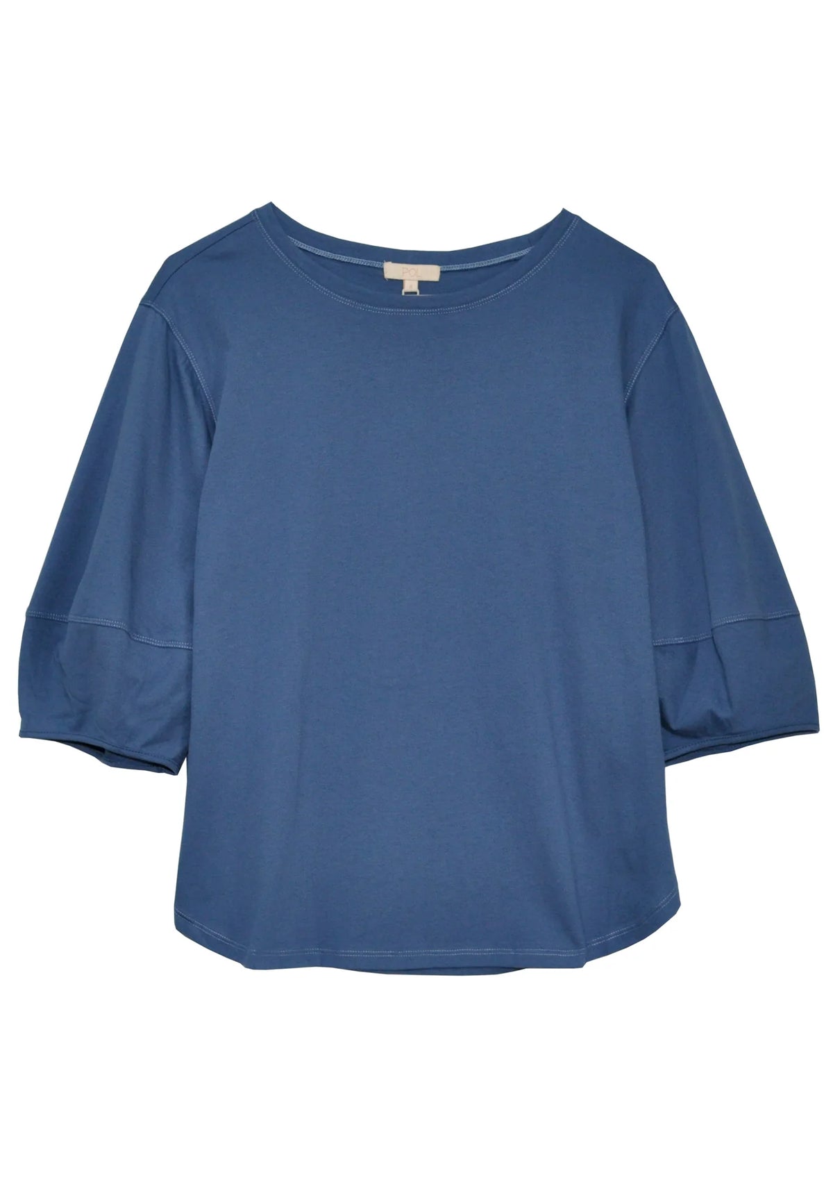 POL Clothing | Harlyn Topstitch Tee | Blue