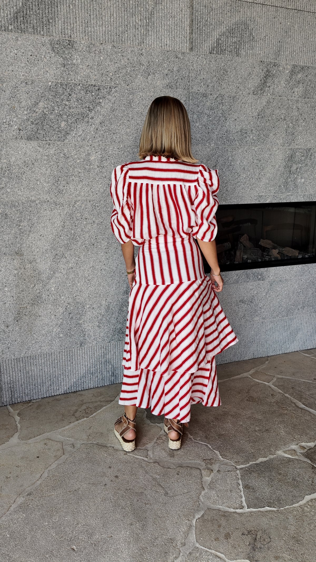 Luoni | Michelle Skirt | Red & White Stripe