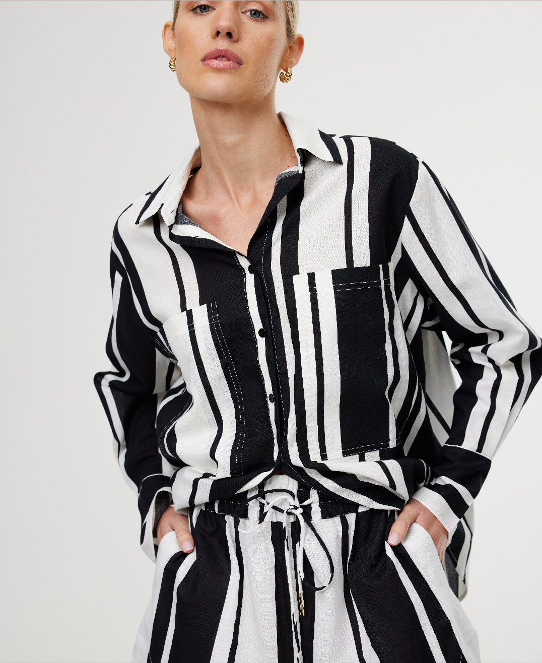 Kinney The Label Sale | Alma Shirt | Classic Chevron