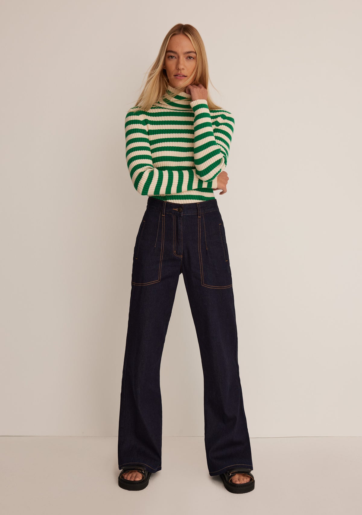 Morrison Sale | Kaia Skivvie | Green Stripe