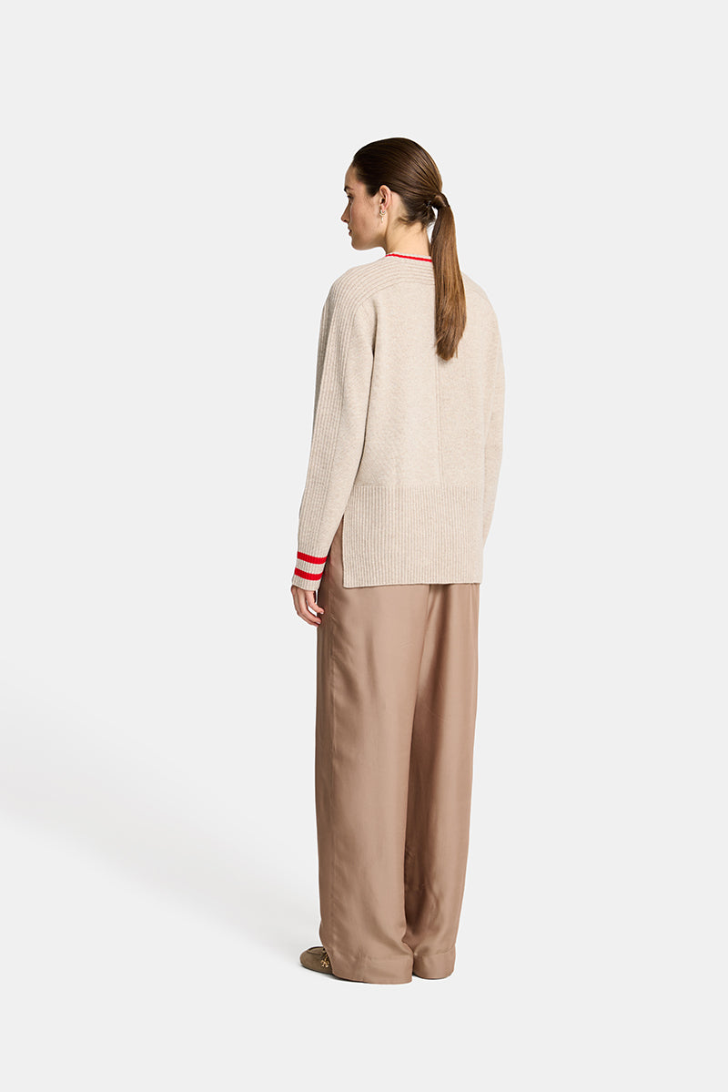 Arlington Milne | Tina Knit | Natural/Rouge