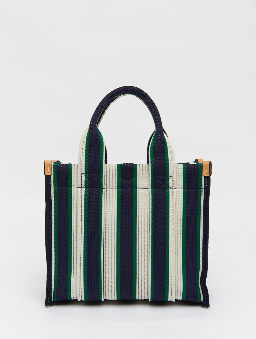 LMND | Rialto Small Tote | Navy/Verde Stripe
