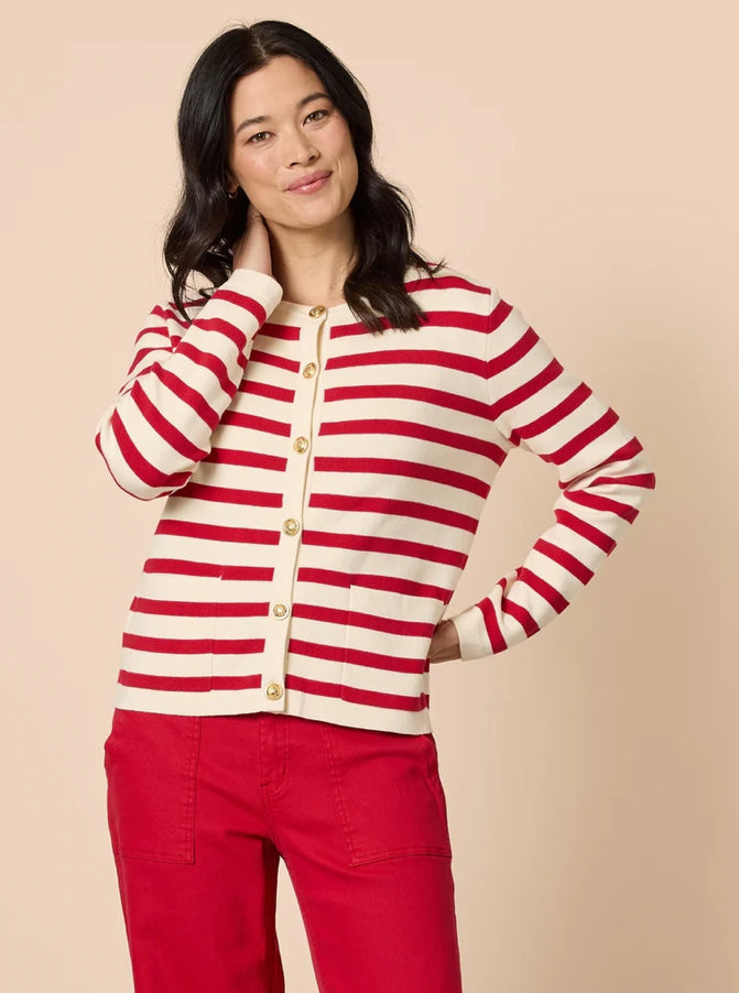 Gordon Smith | Capetown Cardigan | Red Ivory