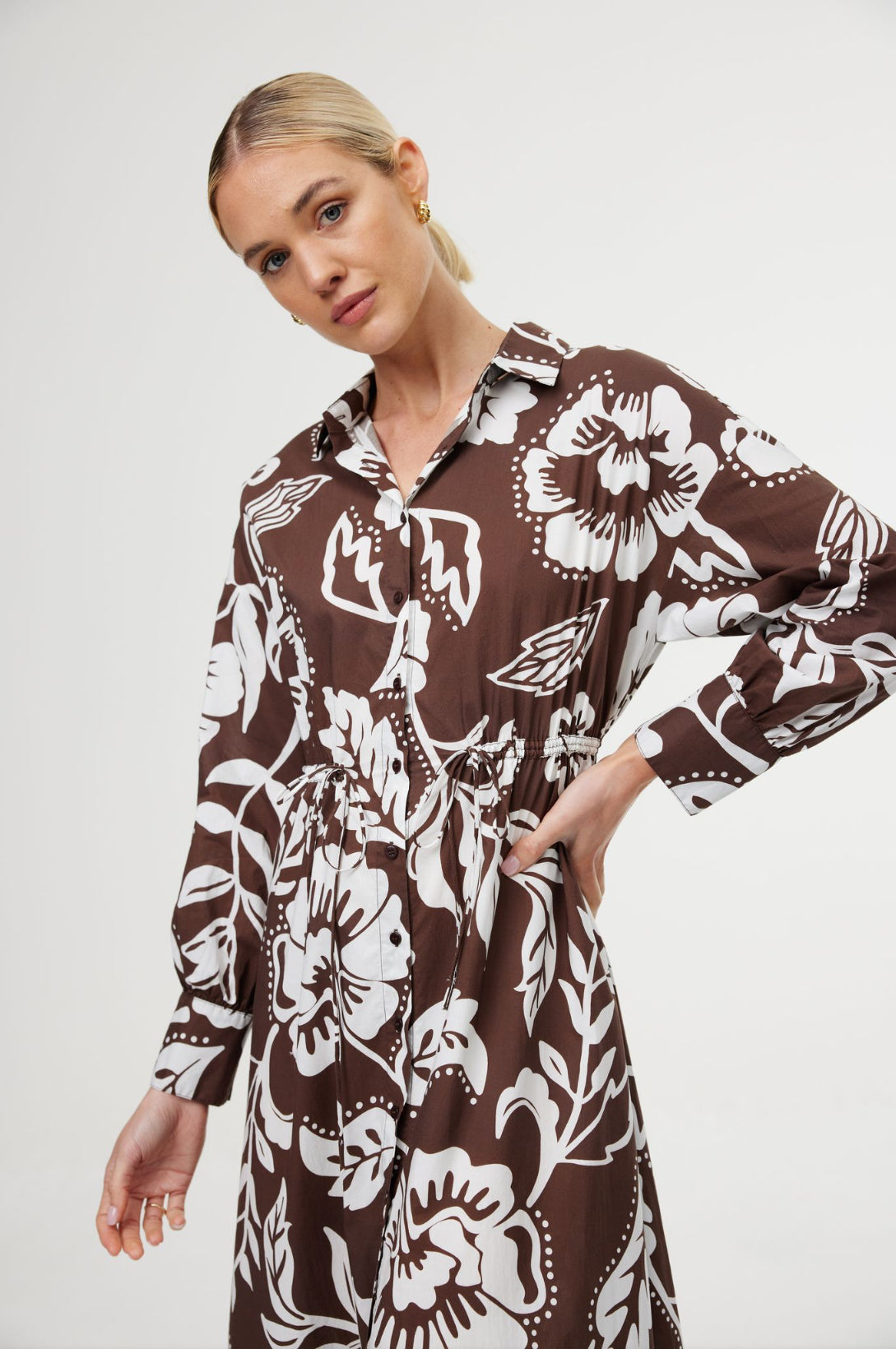 Kinney The Label | Isla Shirt Dress | Botany