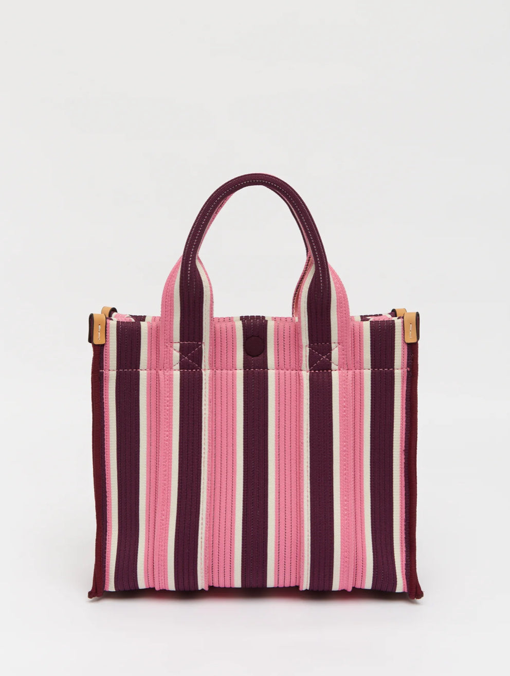 LMND | Rialto Small Tote | Fig/Plumeria Stripe