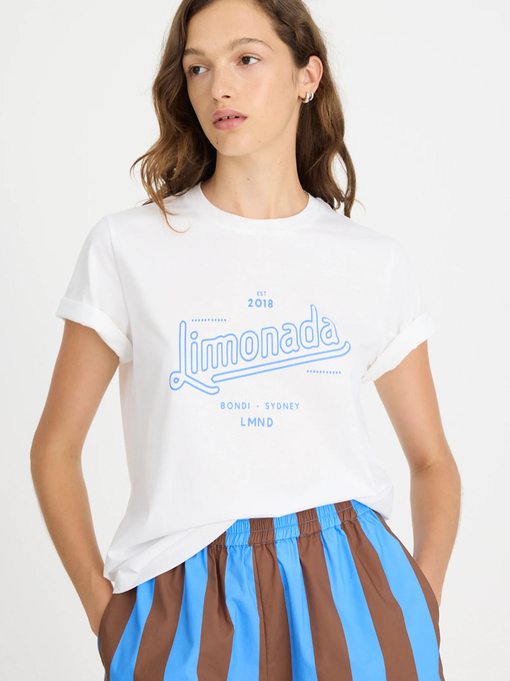 LMND | Limonada T-Shirt | White/Ink Blue