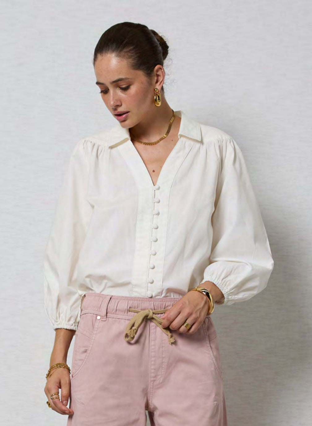 Dricoper | Marlowe Denim Shirt | Ivory
