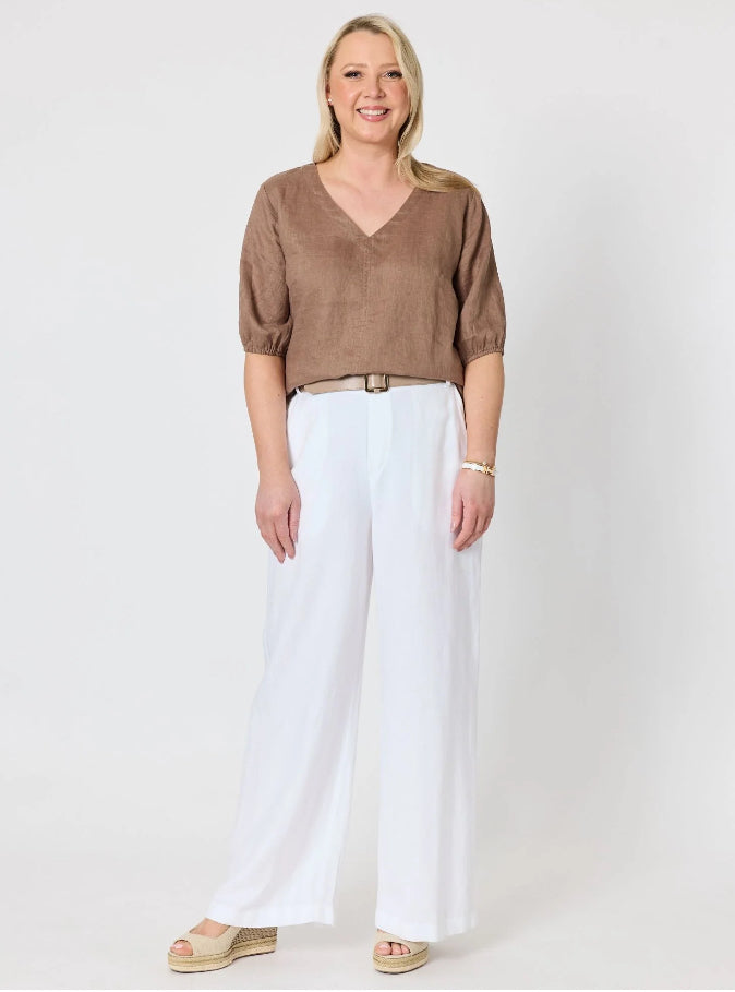 Gordon Smith | Luella Linen Pant | White