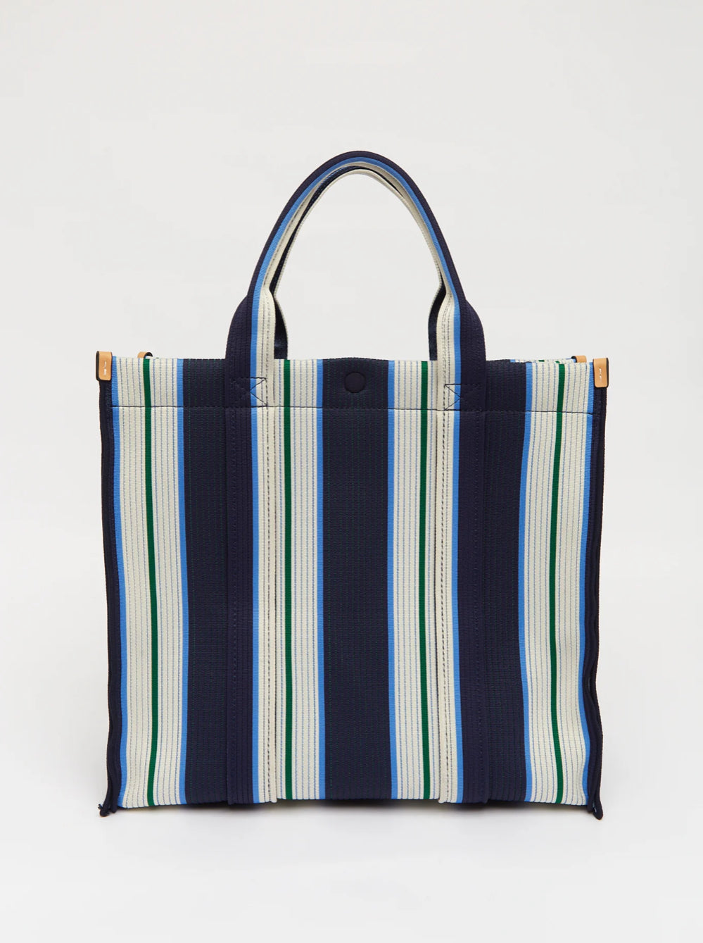 LMND | Rialto Large Tote | Navy/Ink Blue/Verde Stripe