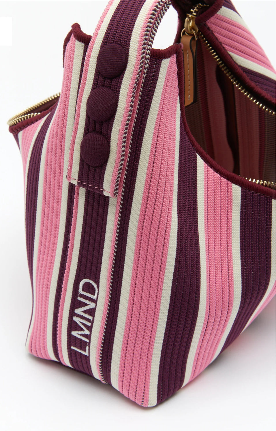 LMND | Lilo Stripes Mini Bag | Fig/Plumeria Stripe