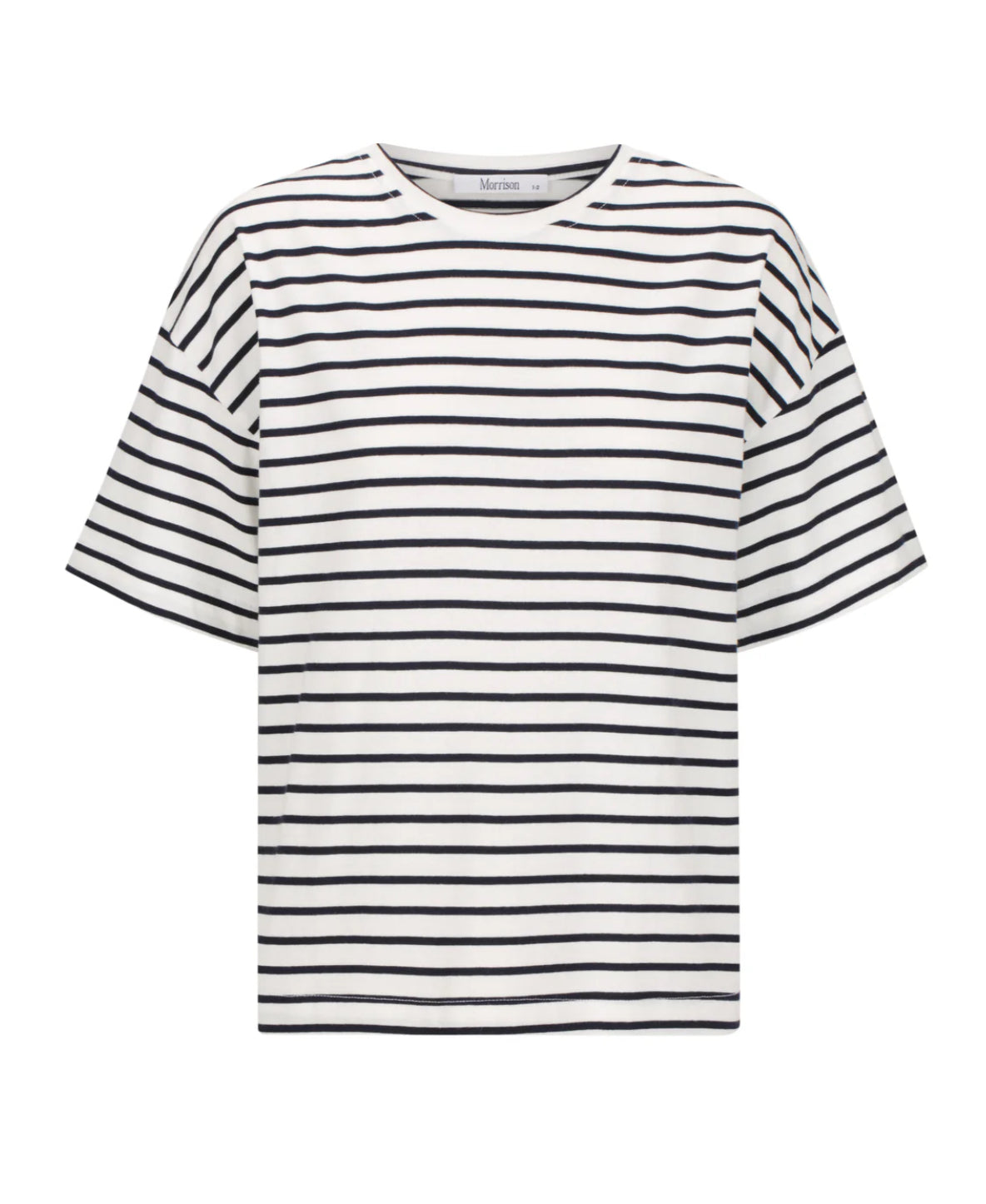 Morrison | Archie Stripe Tee | White/Navy