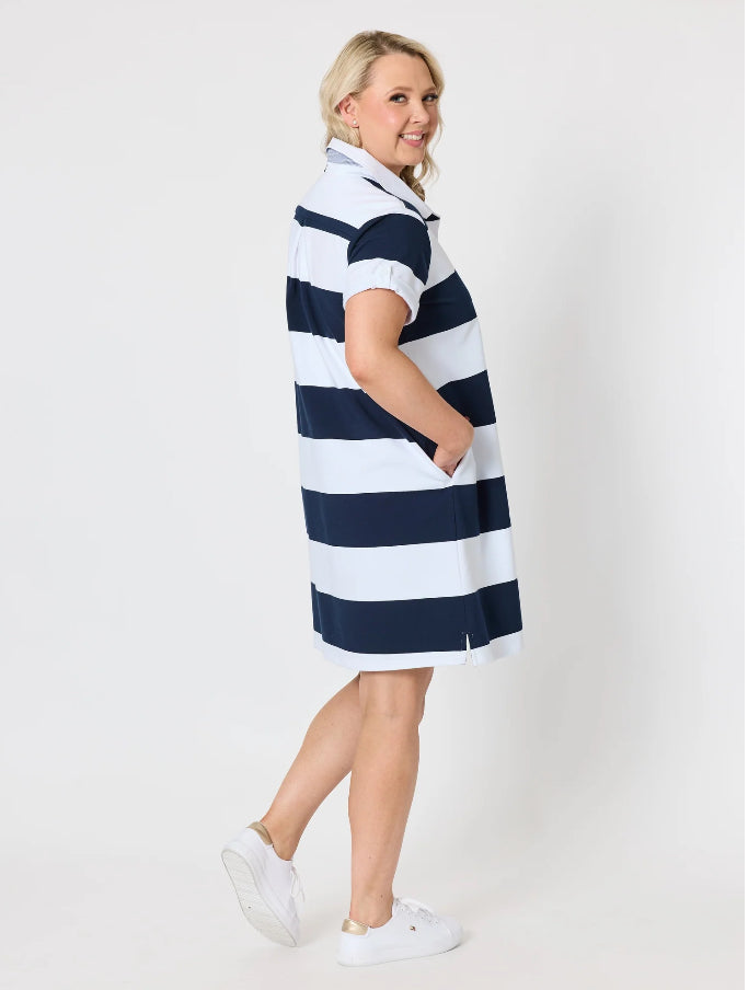 Gordon Smith | Riviera Polo Dress | Navy/White