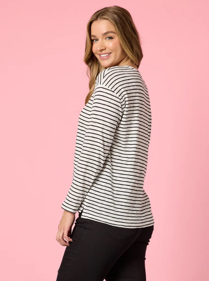 Threadz | City Stripe Tee | Black/Ivory