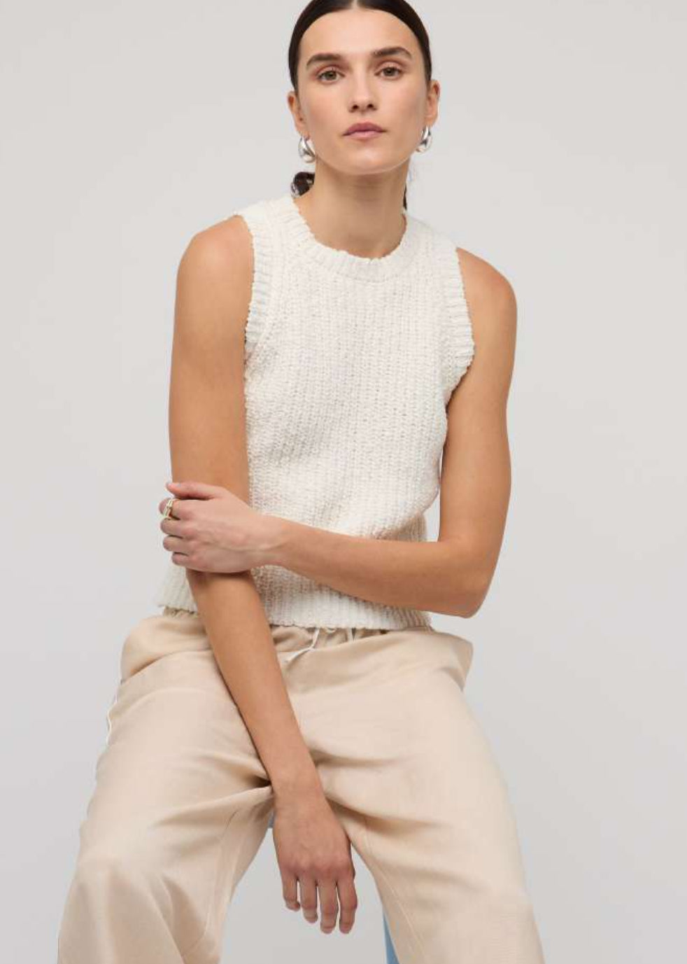 Staple The Label | Cove Knit Tank | White