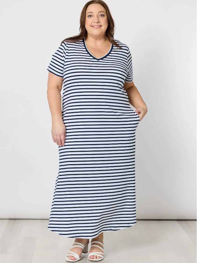 Gordon Smith | Gemma Stripe Dress | Navy/White