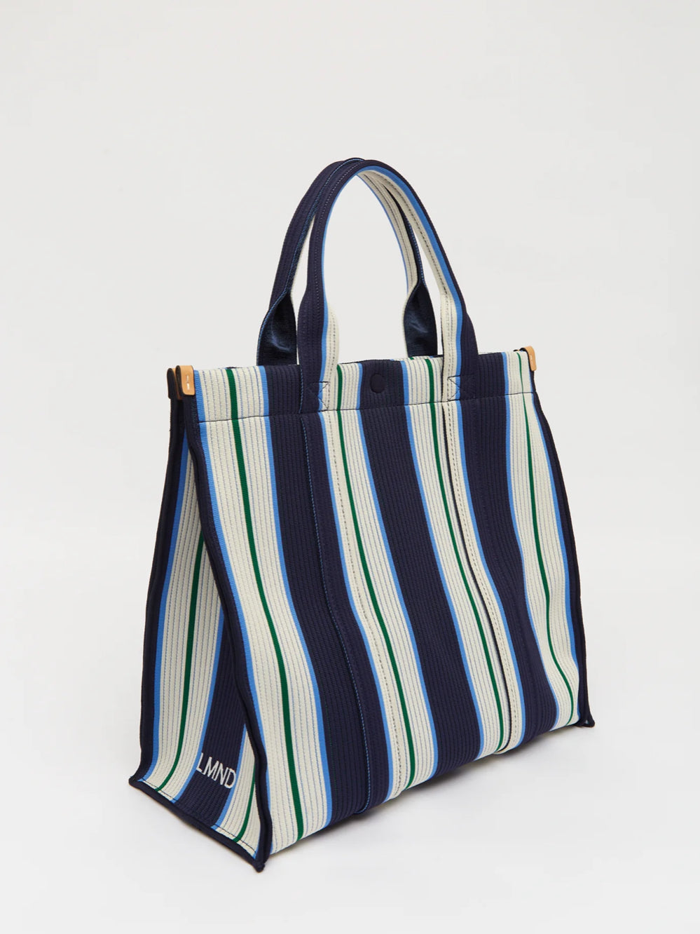 LMND | Rialto Large Tote | Navy/Ink Blue/Verde Stripe