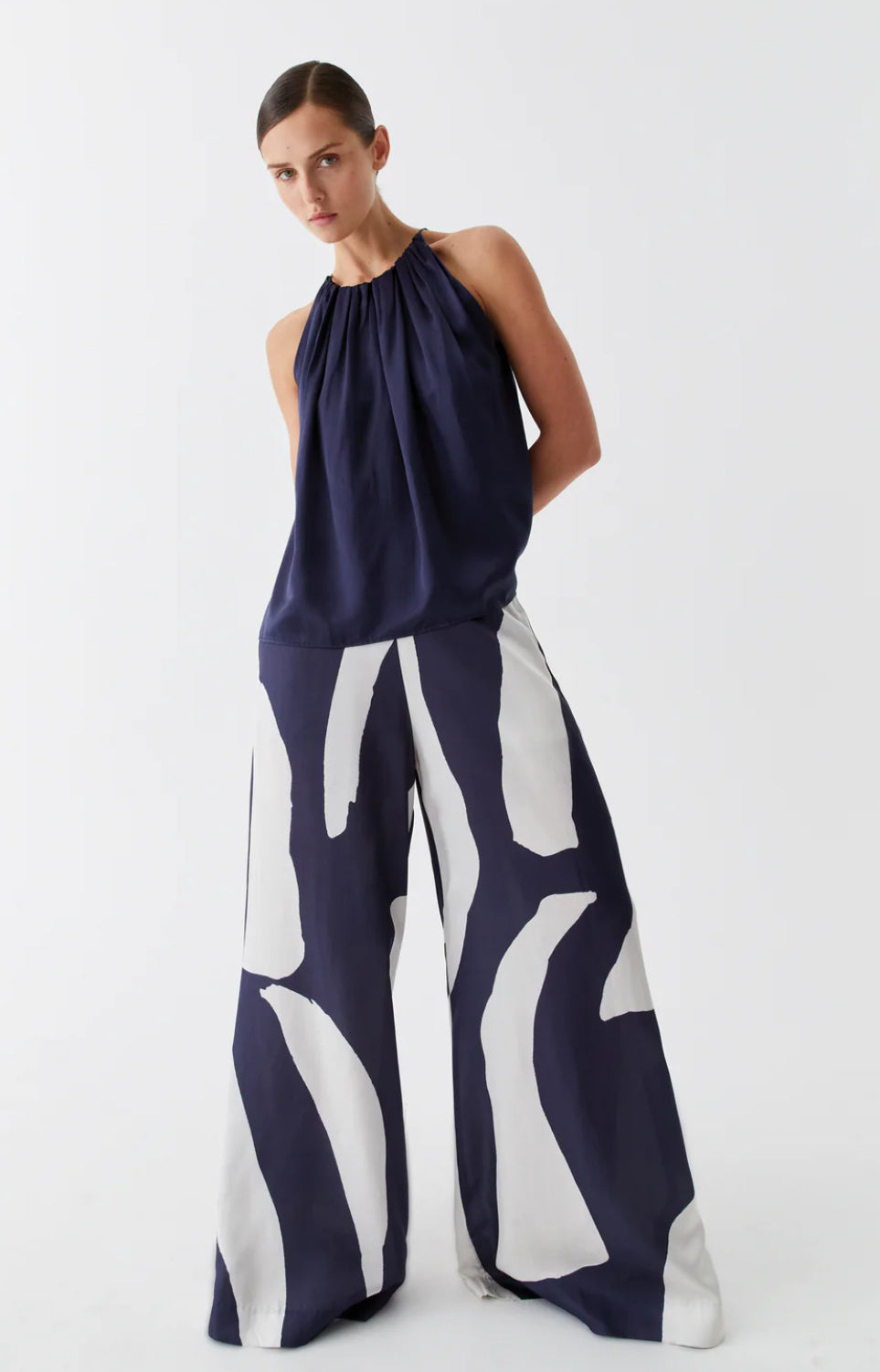 Morrison | Fredrika Pant | Print Navy/White