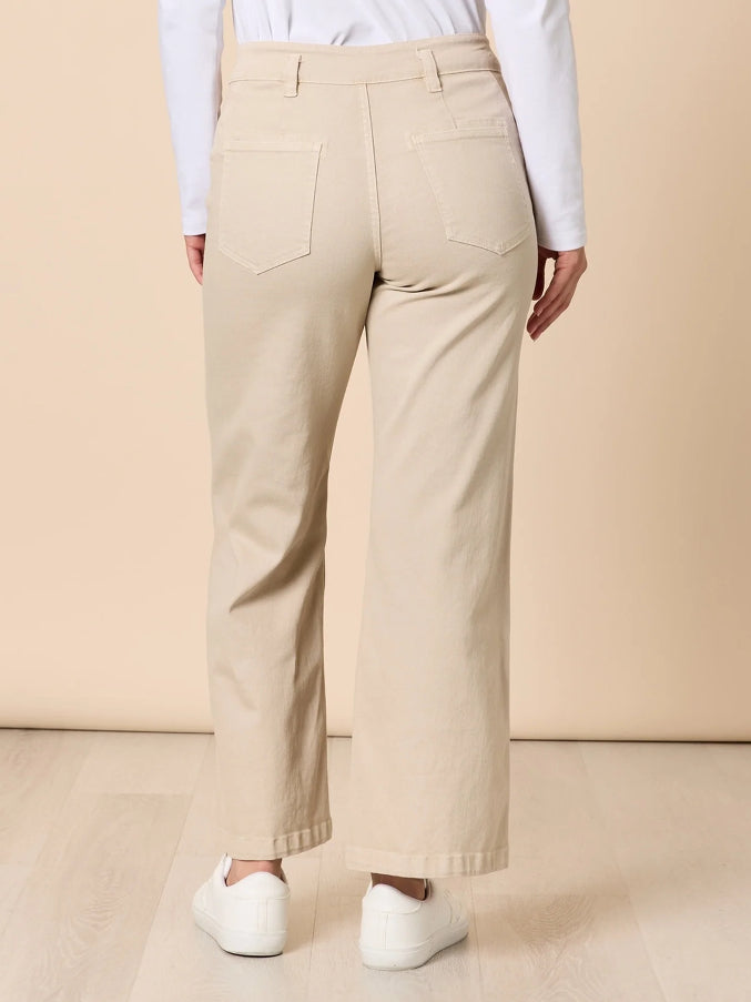 Gordon Smith | Hudson High Rise Wide Leg Jean | Natural
