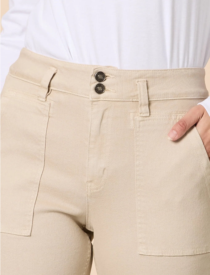 Gordon Smith | Hudson High Rise Wide Leg Jean | Natural