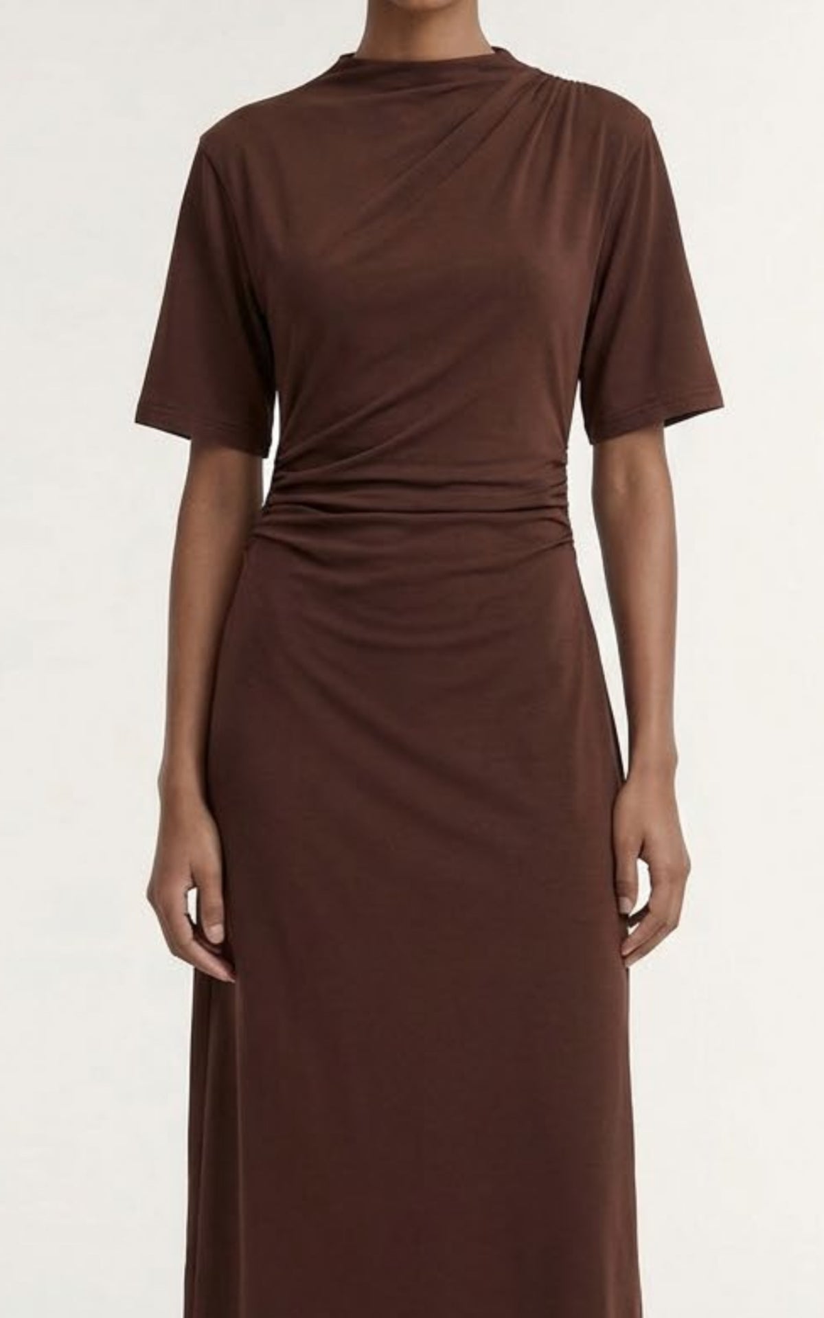 Staple The Label | Lumen T-Shirt Midi Dress | Chocoloate