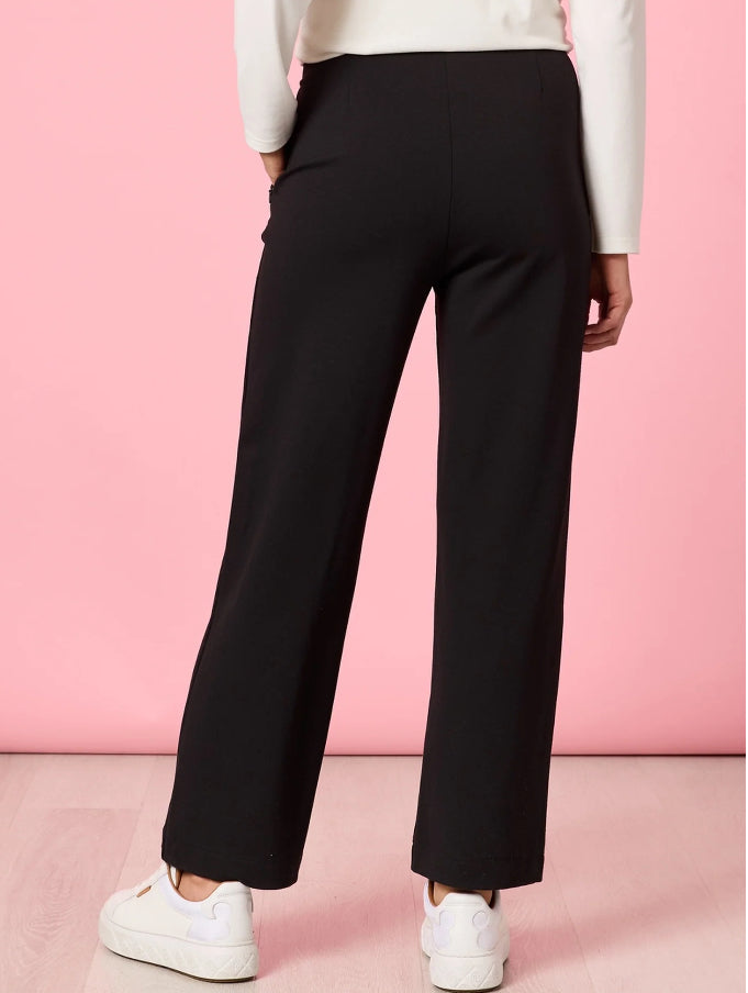 Hammock & Vine | Pippa Straight Leg Ponte Pant | Black