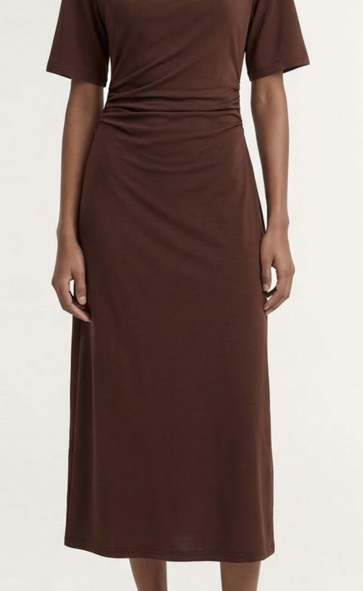 Staple The Label | Lumen T-Shirt Midi Dress | Chocoloate