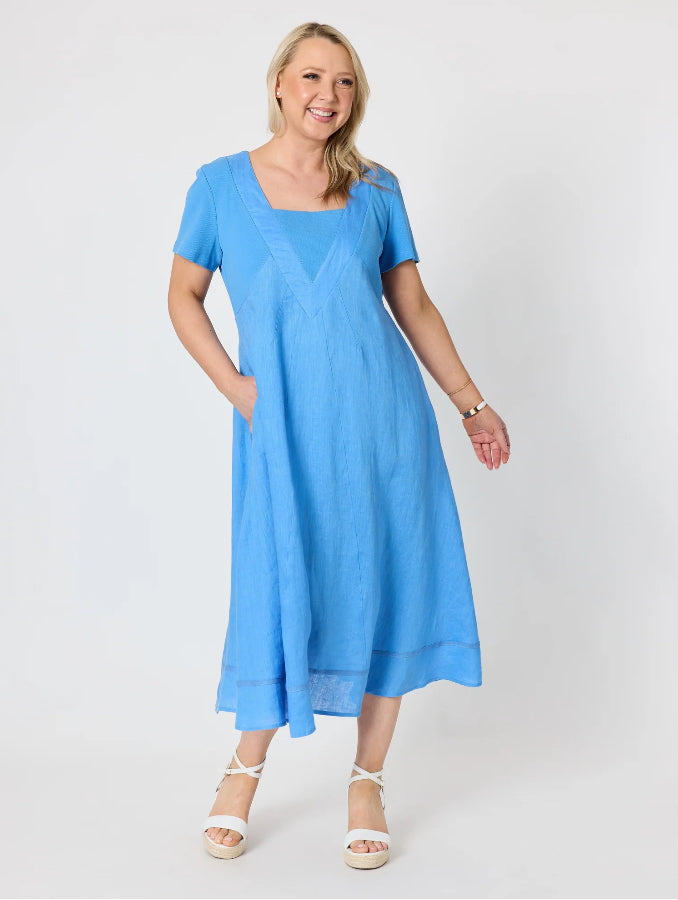 Gordon Smith | Le Marais Dress | Cornflower