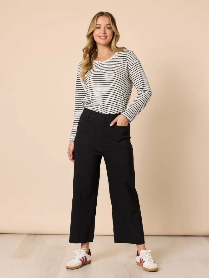 Threadz | City Stripe Tee | Black/Ivory